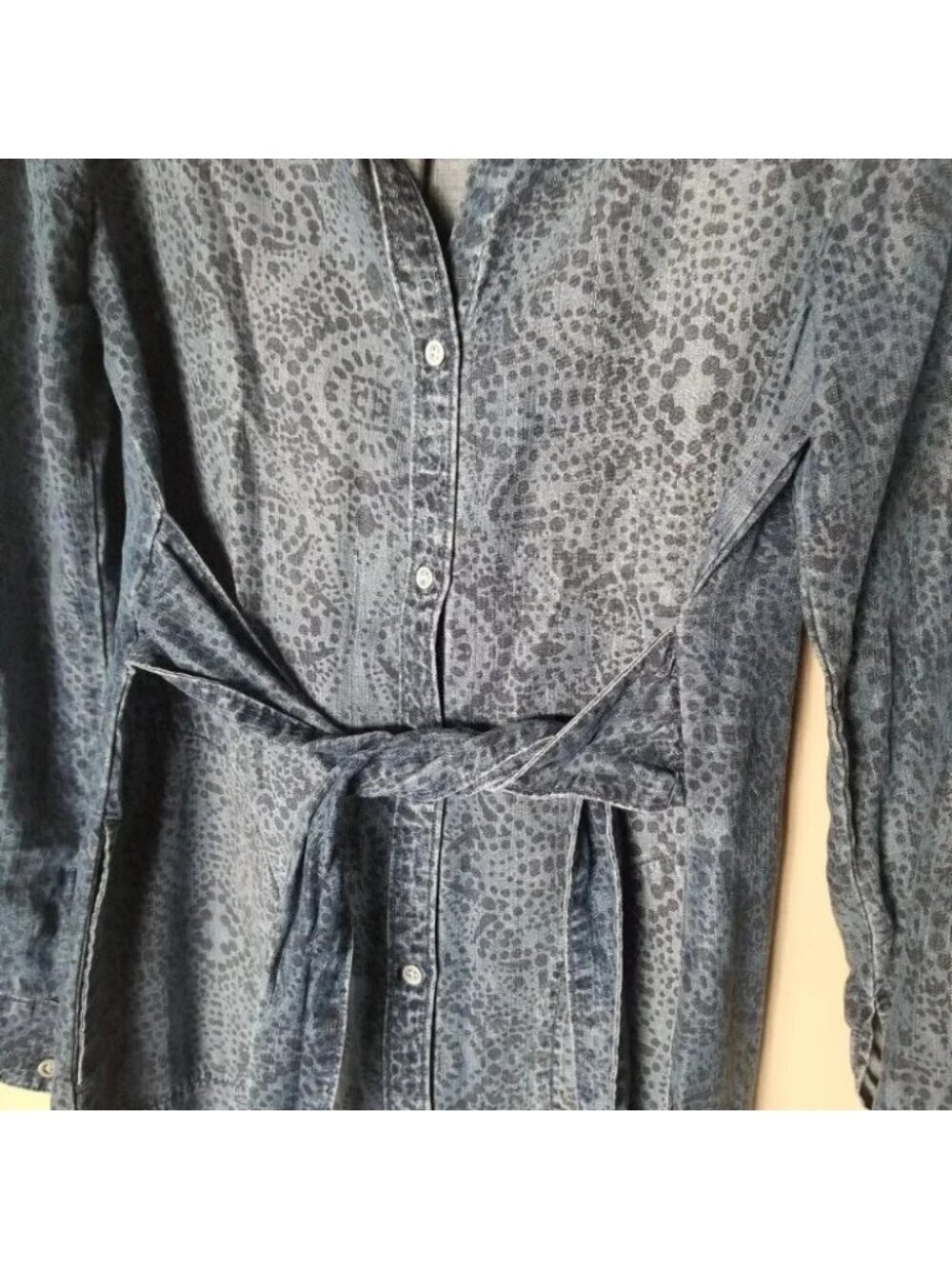Anthropologie Cloth & Stone Printed Chambray Dress XS - Picture 11 of 15